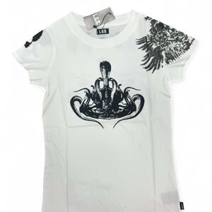 LG White Graphic Top